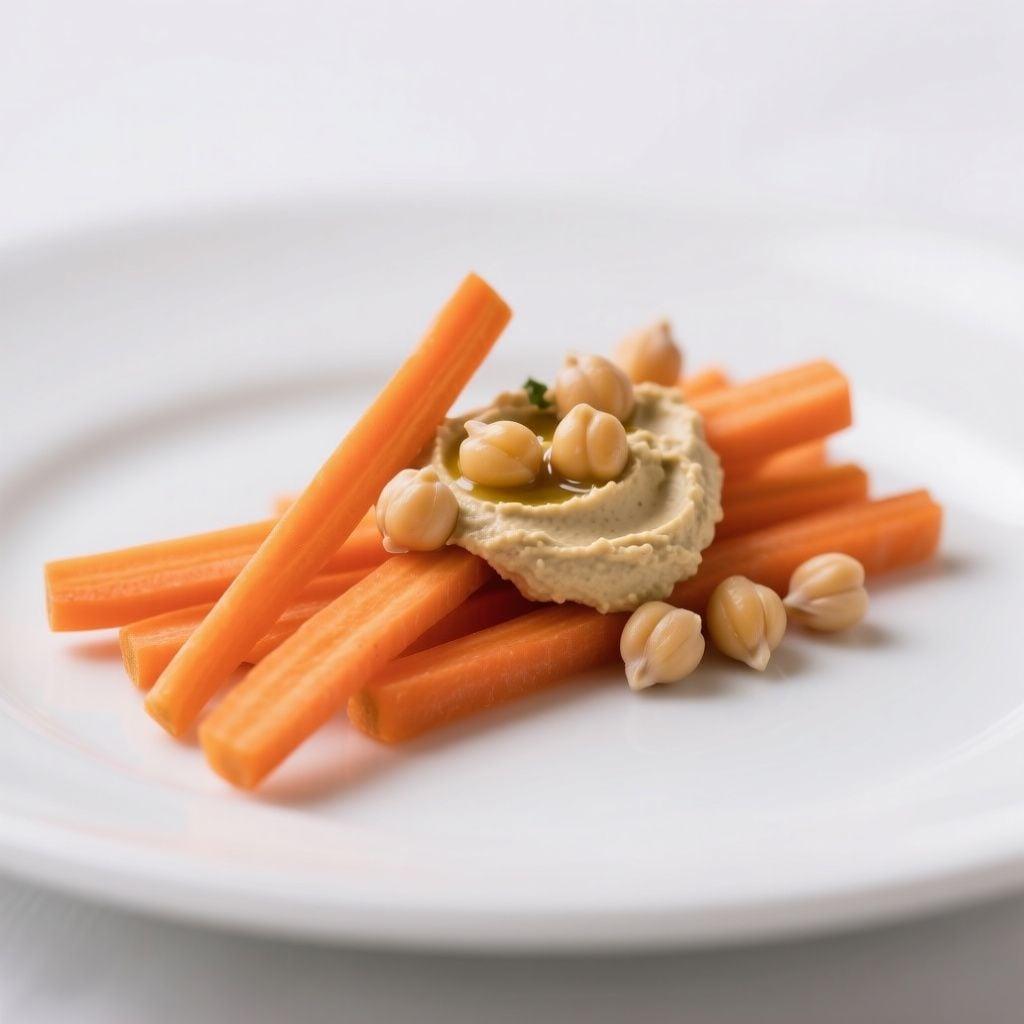 Crisp Carrot Sticks with Hummus Crisp Carrot Sticks with Hummus