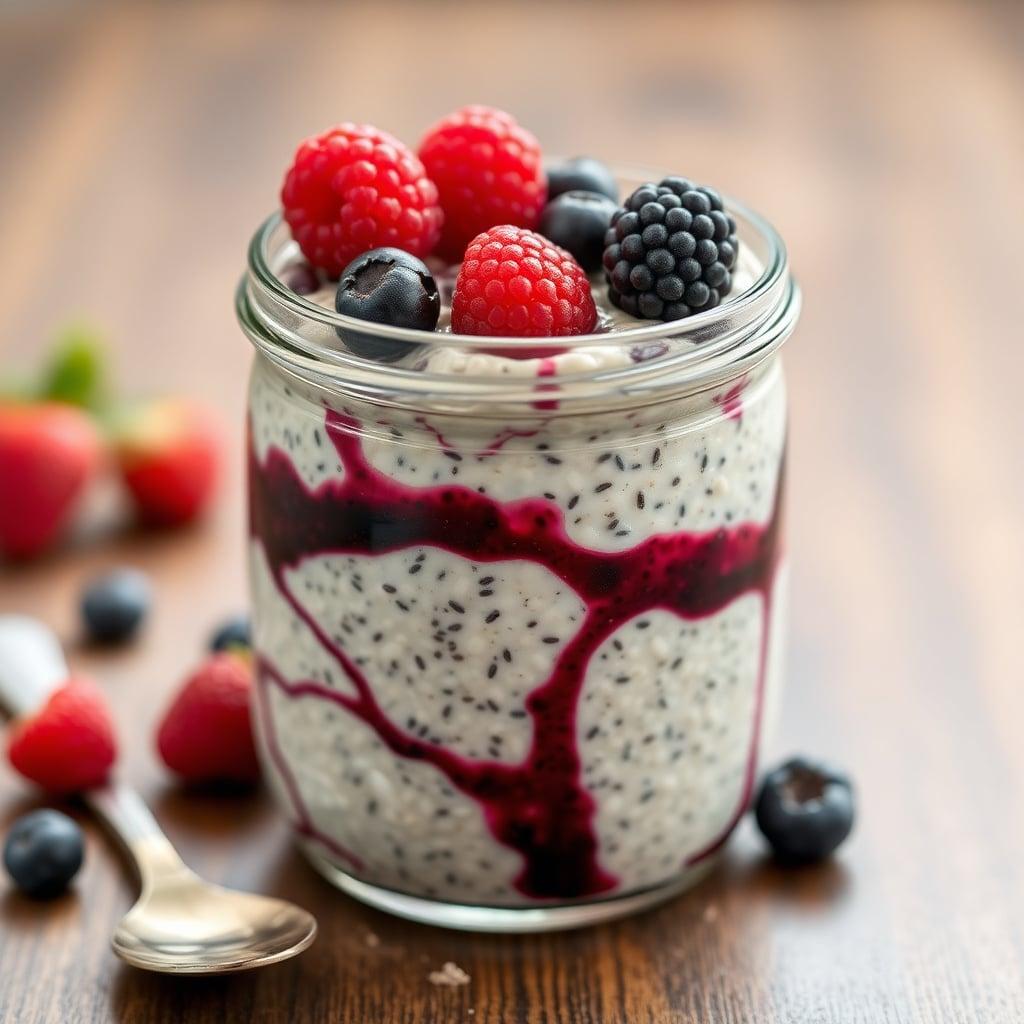 Berry and Chia Overnight Oats Berry and Chia Overnight Oats