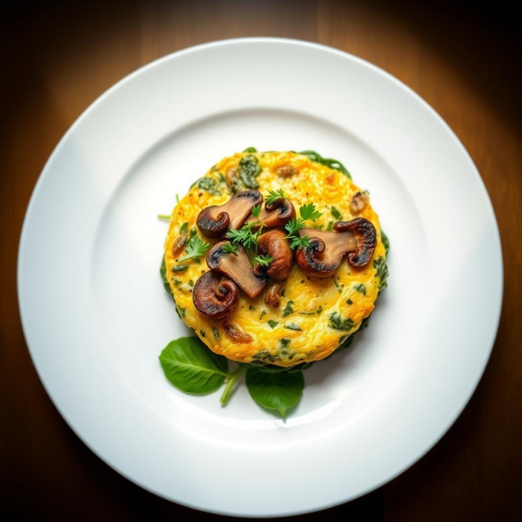 Savory Mushroom & Spinach Frittata with Fresh Herbs Savory Mushroom & Spinach Frittata with Fresh Herbs