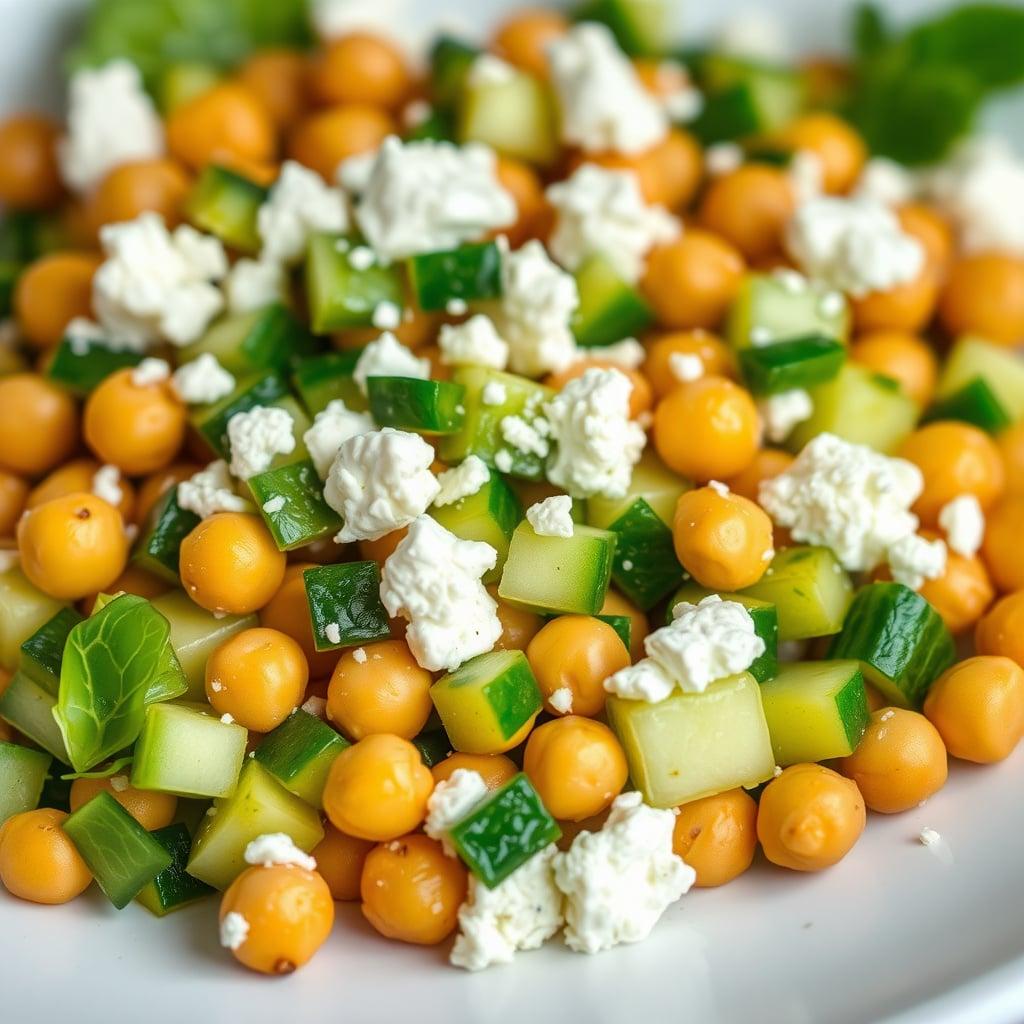 Chickpea and Cucumber Salad with Feta Chickpea and Cucumber Salad with Feta