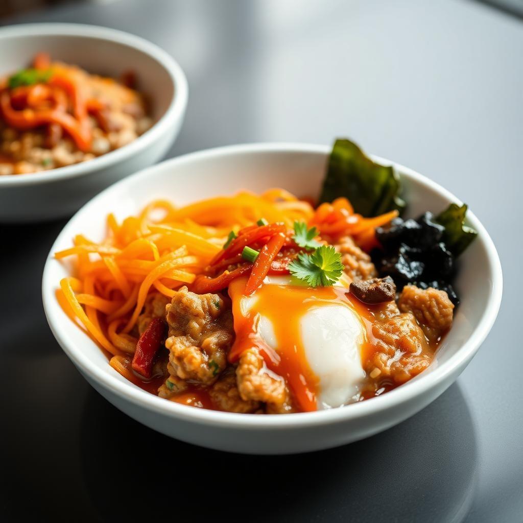 Korean Bibimbap Bowls with Gochujang Tempeh Korean Bibimbap Bowls with Gochujang Tempeh