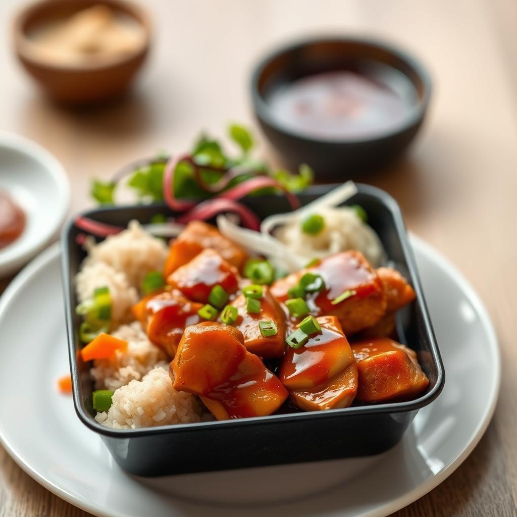 Japanese-Style Bento Box with Teriyaki Chicken Japanese-Style Bento Box with Teriyaki Chicken