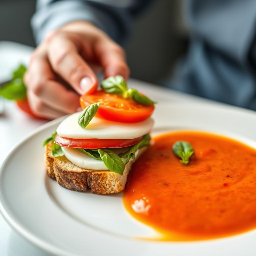 Caprese Sandwich with Tomato Basil Soup