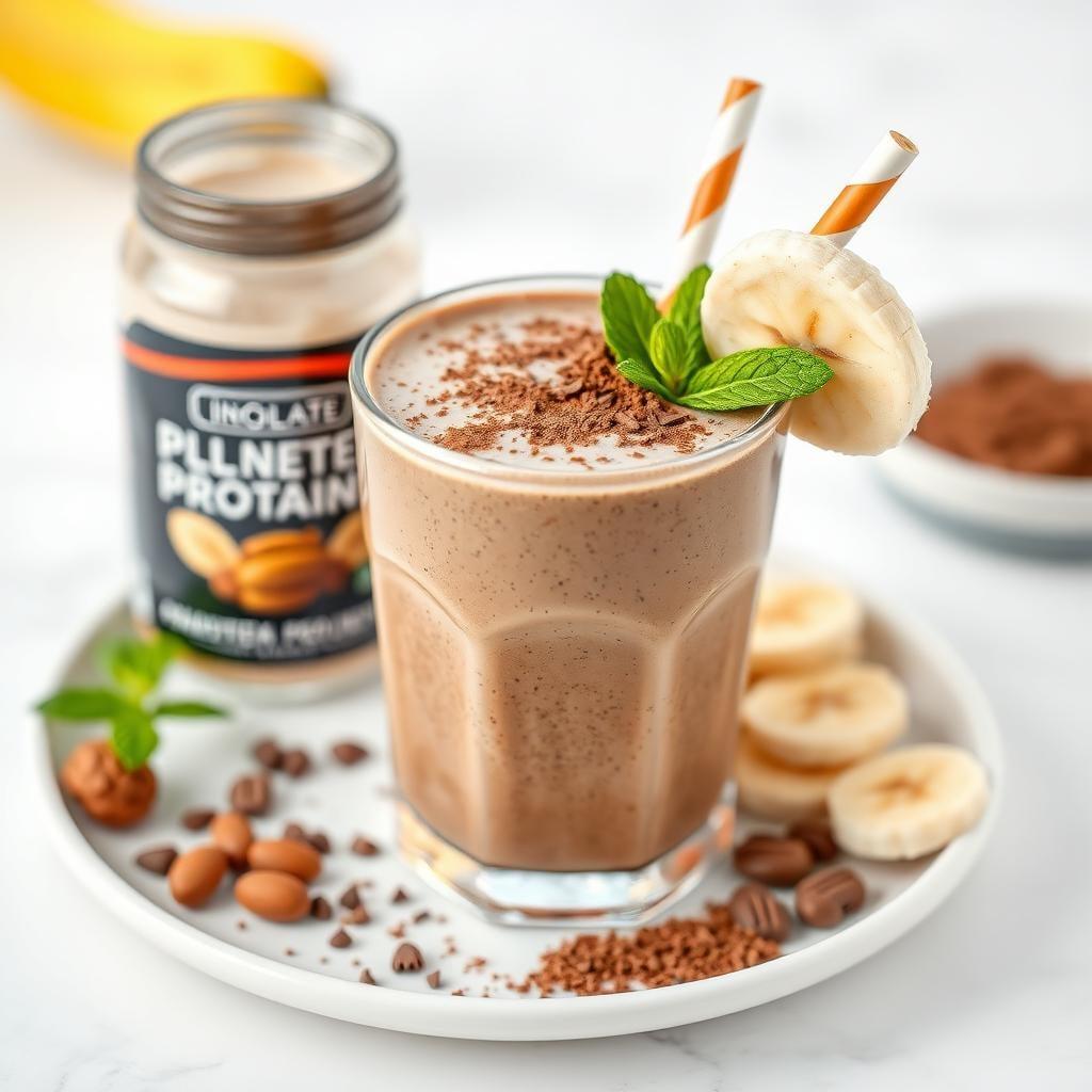 Chocolate Peanut Butter Protein Smoothie