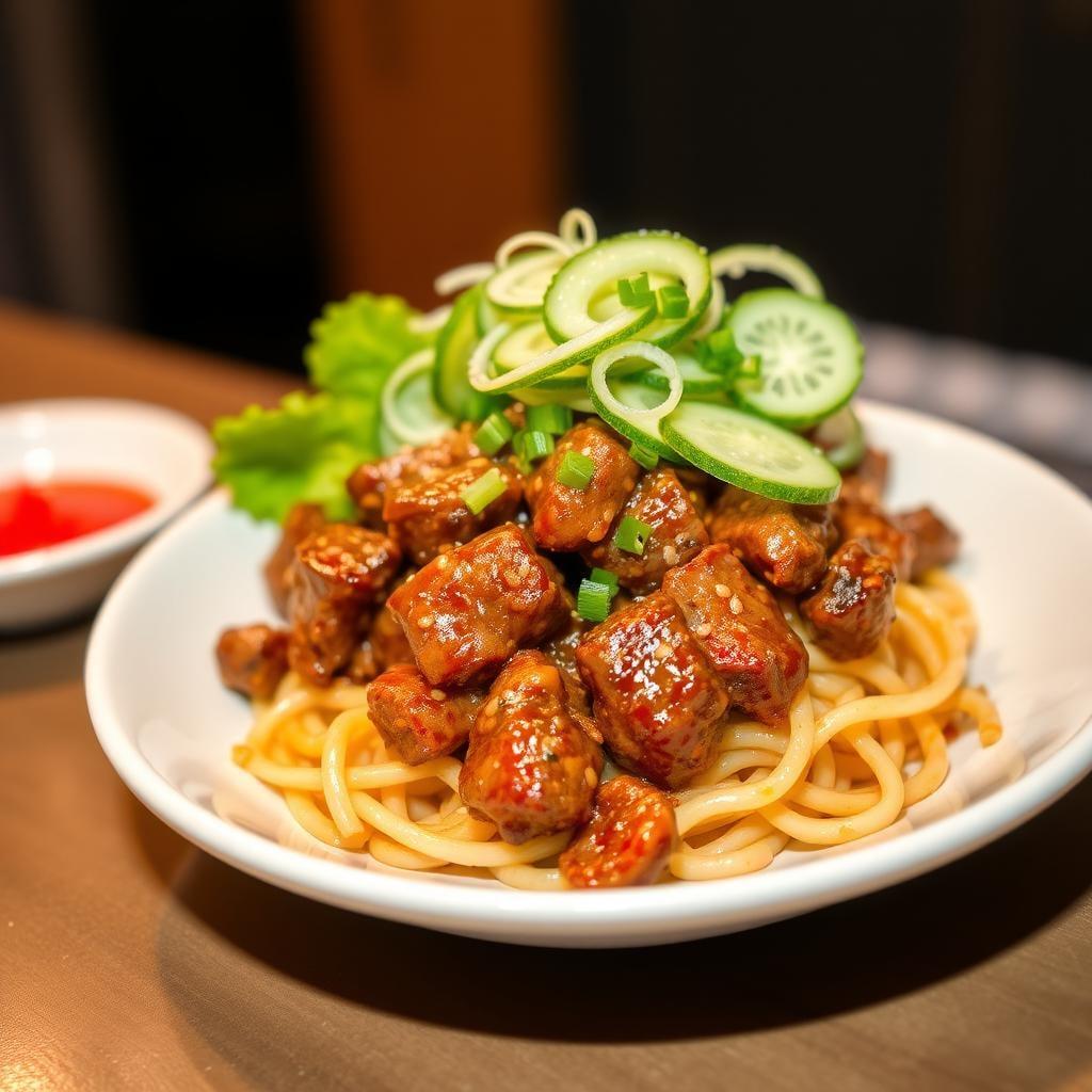 Spicy Korean Beef Bulgogi Bowls with Sesame Cucumber Salad Spicy Korean Beef Bulgogi Bowls with Sesame Cucumber Salad