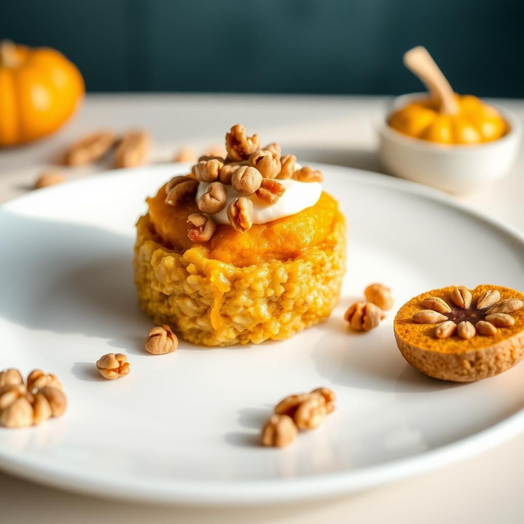Baked Pumpkin Oatmeal with Toasted Walnuts