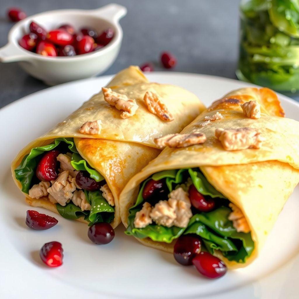Turkey & Cranberry Spinach Wraps Turkey & Cranberry Spinach Wraps