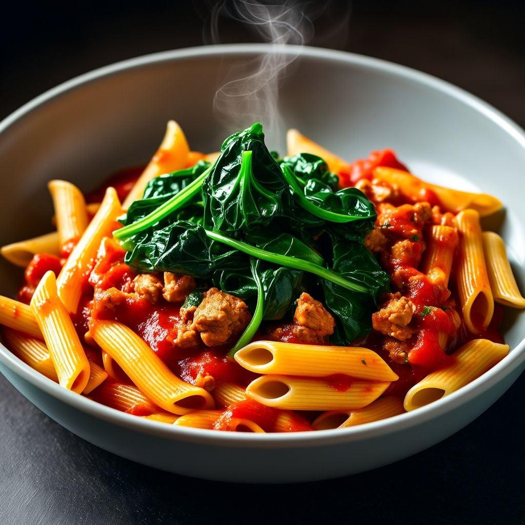 Quick Turkey and Spinach Pasta Quick Turkey and Spinach Pasta