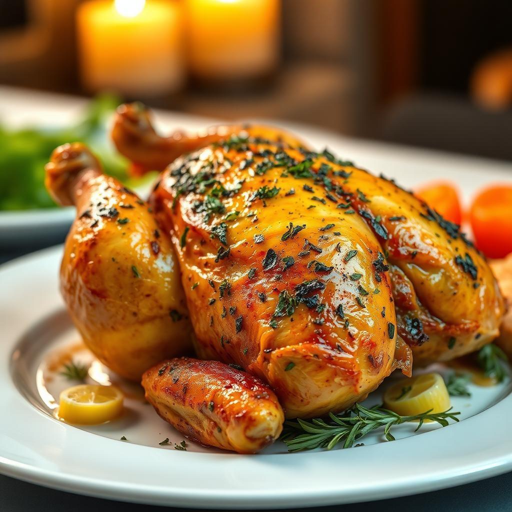 Herb-Roasted Whole Chicken with Lemon and Garlic Herb-Roasted Whole Chicken with Lemon and Garlic