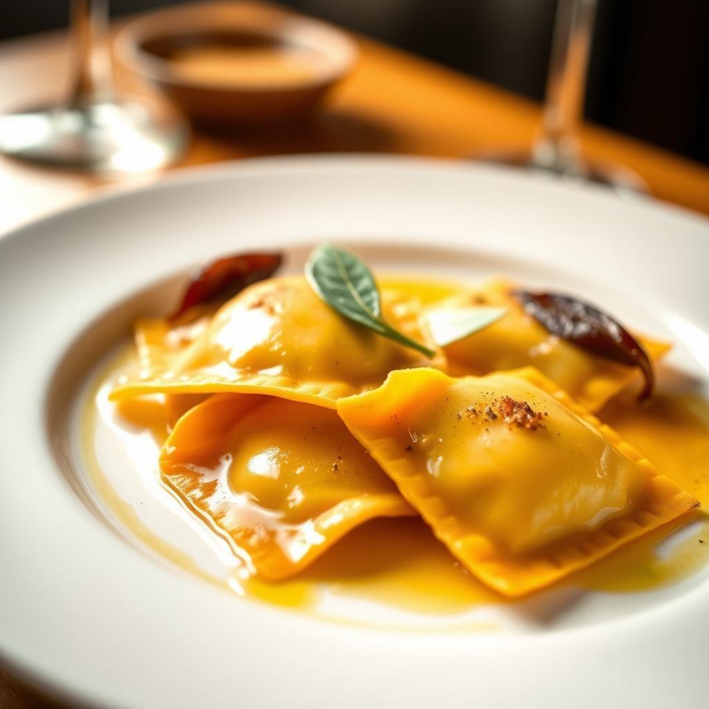 Butternut Squash Ravioli with Brown Butter Sage Sauce