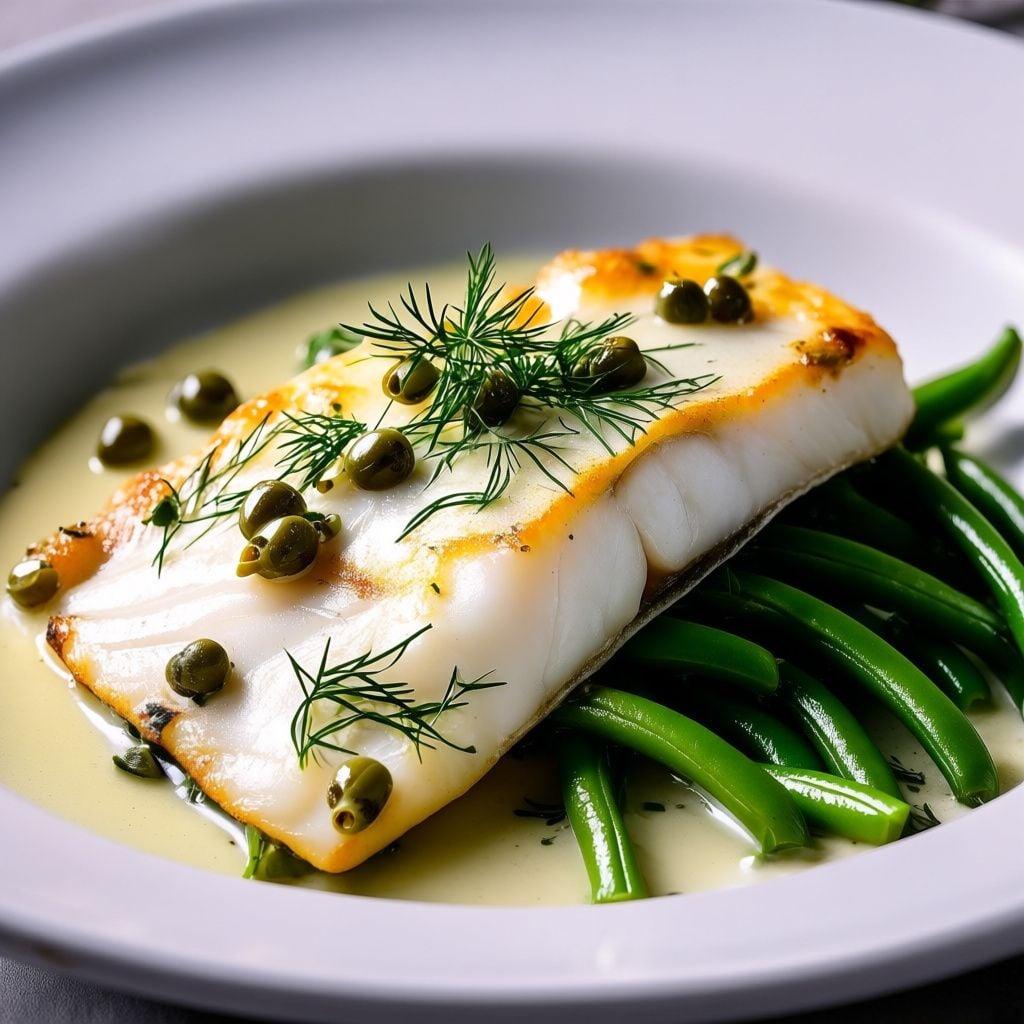 Herb-Baked Sole with Creamy Lemon-Caper Emulsion Herb-Baked Sole with Creamy Lemon-Caper Emulsion