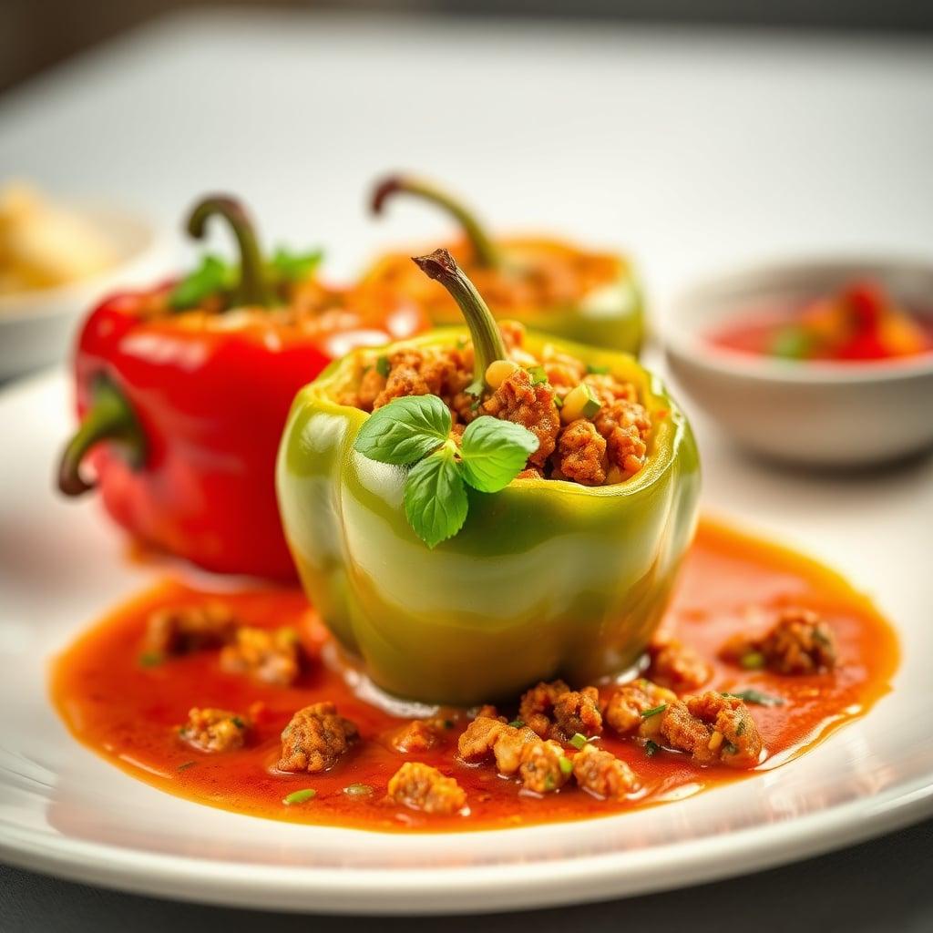 Mexican Stuffed Bell Peppers with Ground Beef and Zucchini Mexican Stuffed Bell Peppers with Ground Beef and Zucchini