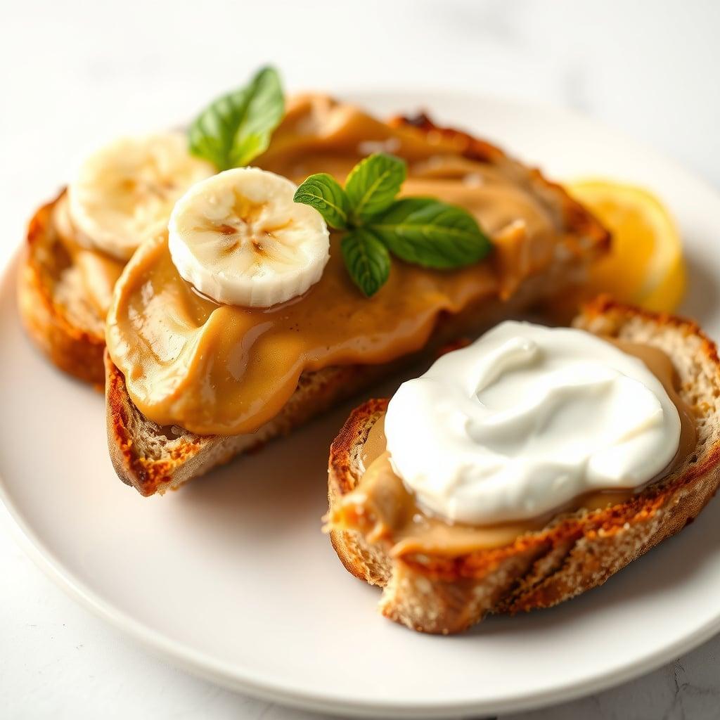 Protein-Boosted Peanut Butter and Banana Sourdough Toast Protein-Boosted Peanut Butter and Banana Sourdough Toast