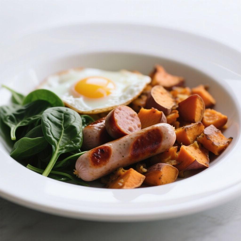 Quick Warmed Sweet Potato and Sausage Breakfast Bowl Quick Warmed Sweet Potato and Sausage Breakfast Bowl