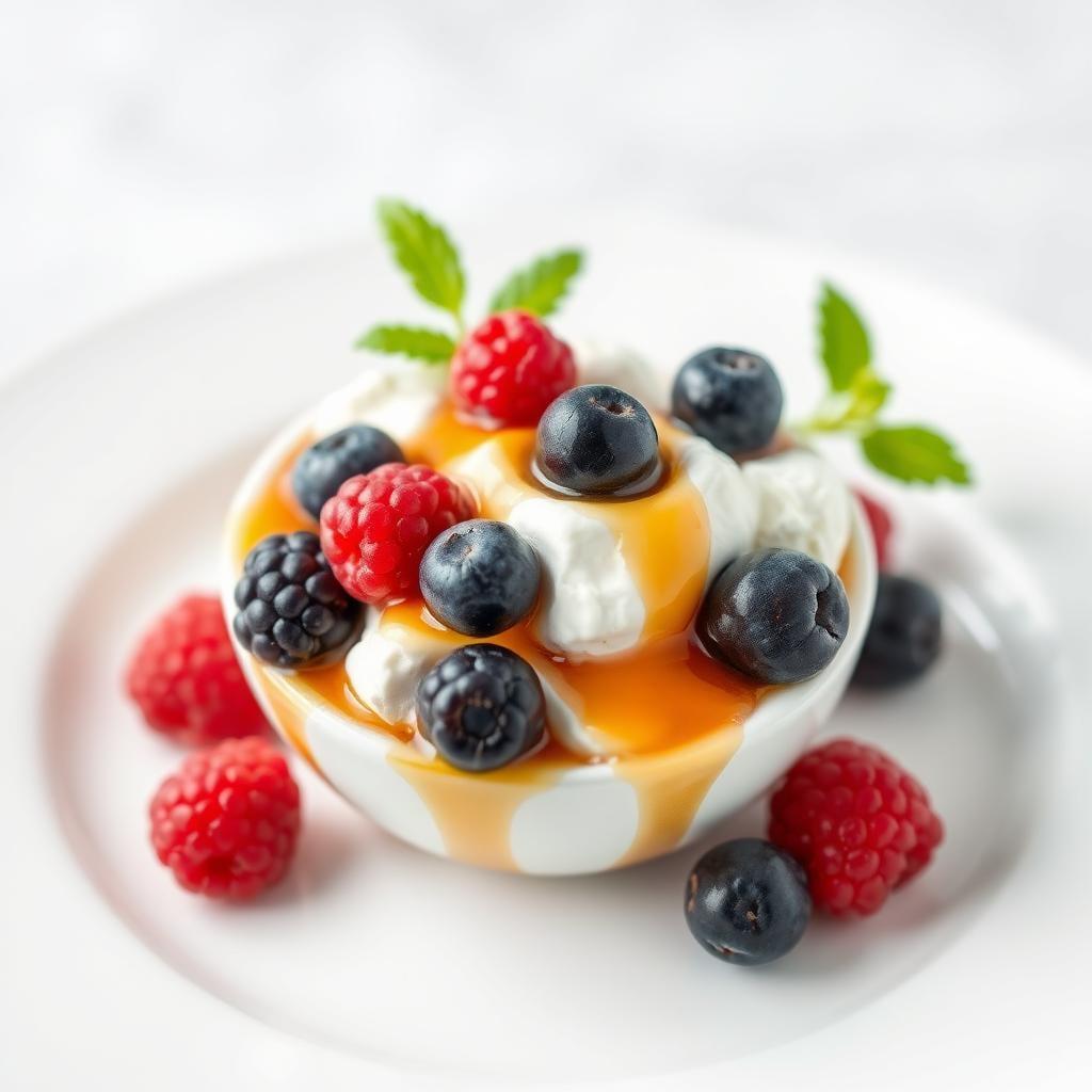 Greek Yogurt with Honey and Mixed Berries Greek Yogurt with Honey and Mixed Berries