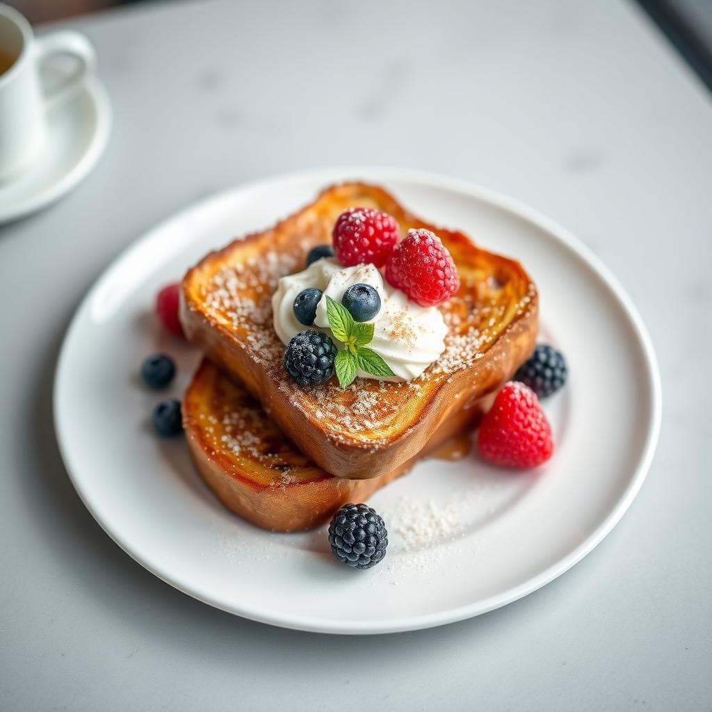 Maple Cinnamon French Toast with Fresh Berries Maple Cinnamon French Toast with Fresh Berries