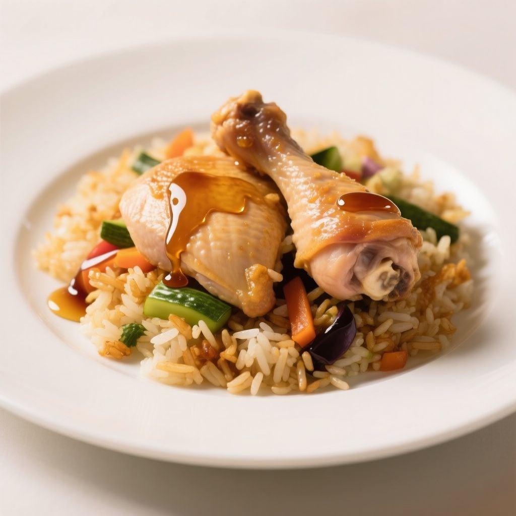 One-Pan Honey Garlic Chicken with Vegetable Fried Rice One-Pan Honey Garlic Chicken with Vegetable Fried Rice