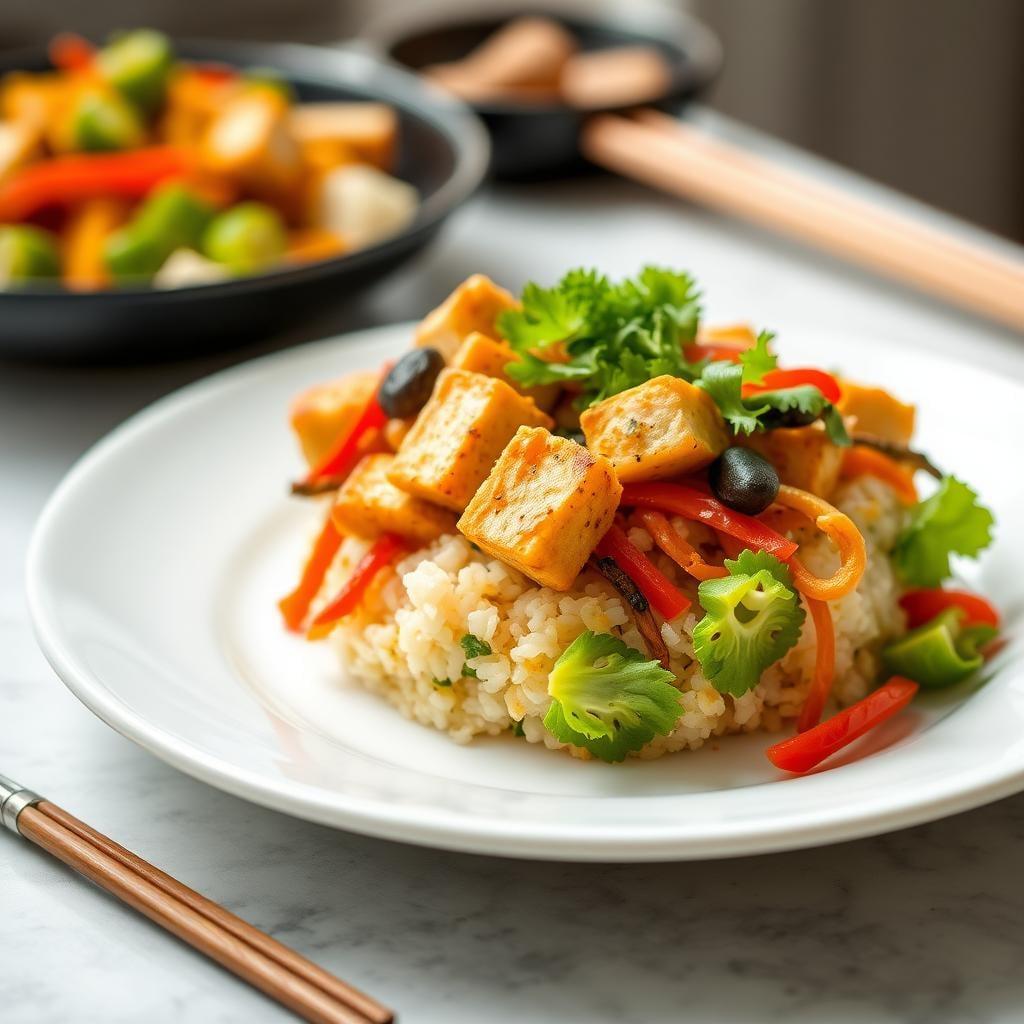 Tofu & Vegetable Fried Rice Bowls Tofu & Vegetable Fried Rice Bowls