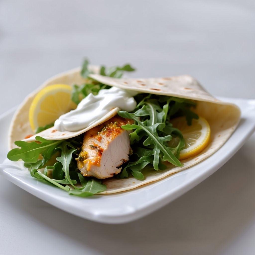 Leftover Lemon-Caper Chicken and Arugula Wrap Leftover Lemon-Caper Chicken and Arugula Wrap