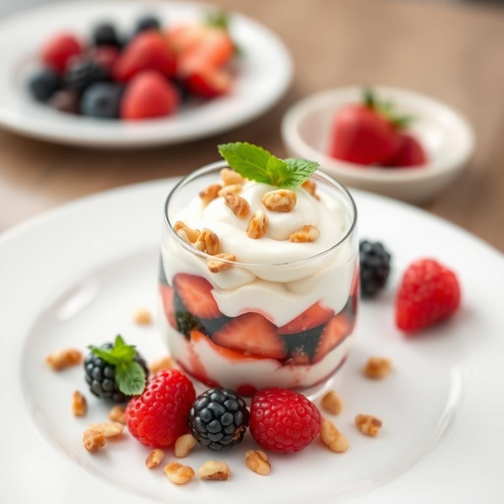 Greek Yogurt Parfait with Berries and Nuts Greek Yogurt Parfait with Berries and Nuts