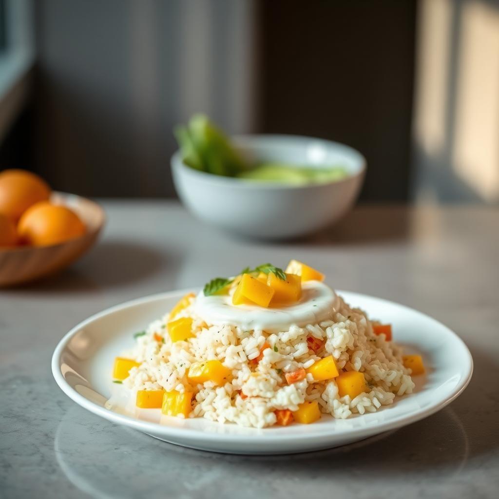Creamy Coconut Mango Breakfast Rice Creamy Coconut Mango Breakfast Rice