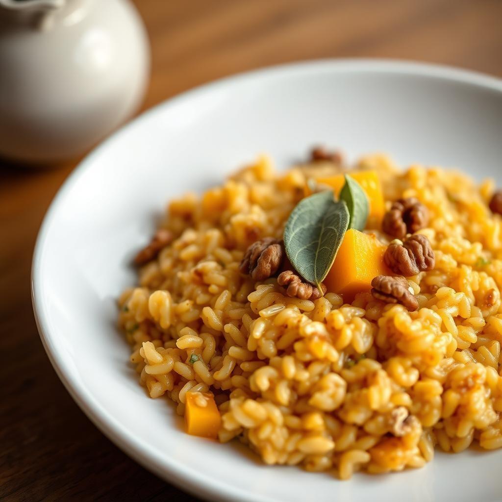 Butternut Squash Risotto with Sage Brown Butter and Toasted Walnuts