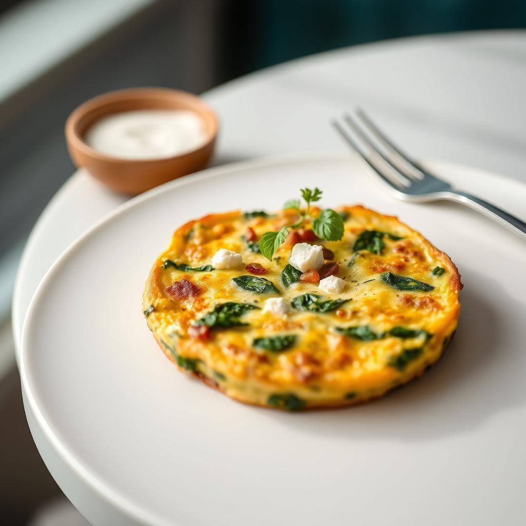 Mediterranean Spinach and Feta Frittata Mediterranean Spinach and Feta Frittata