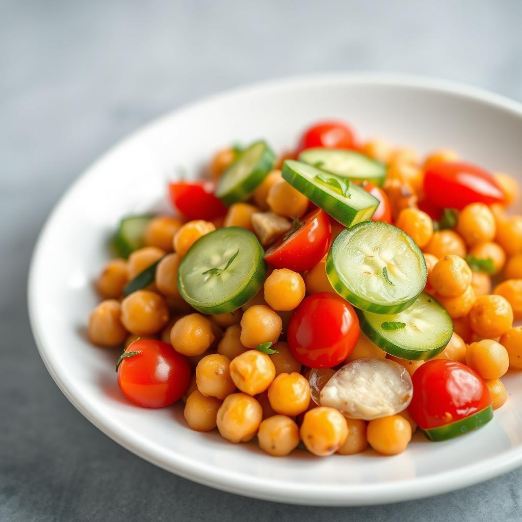 Cucumber Tomato Salad with Chickpeas Cucumber Tomato Salad with Chickpeas