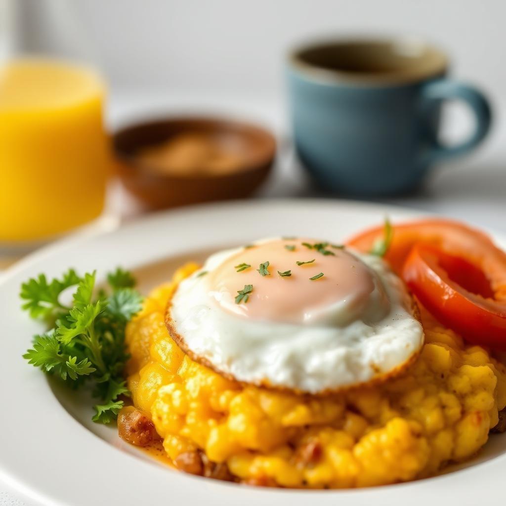 Quick Cheesy Grits with Fried Egg Quick Cheesy Grits with Fried Egg