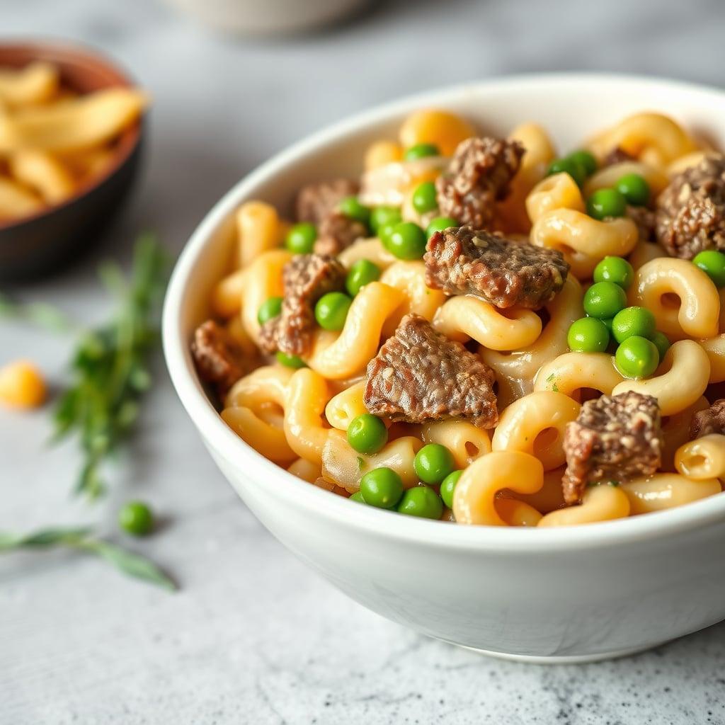 Creamy Beef & Pea Macaroni: The Ultimate 20-Minute Dinner