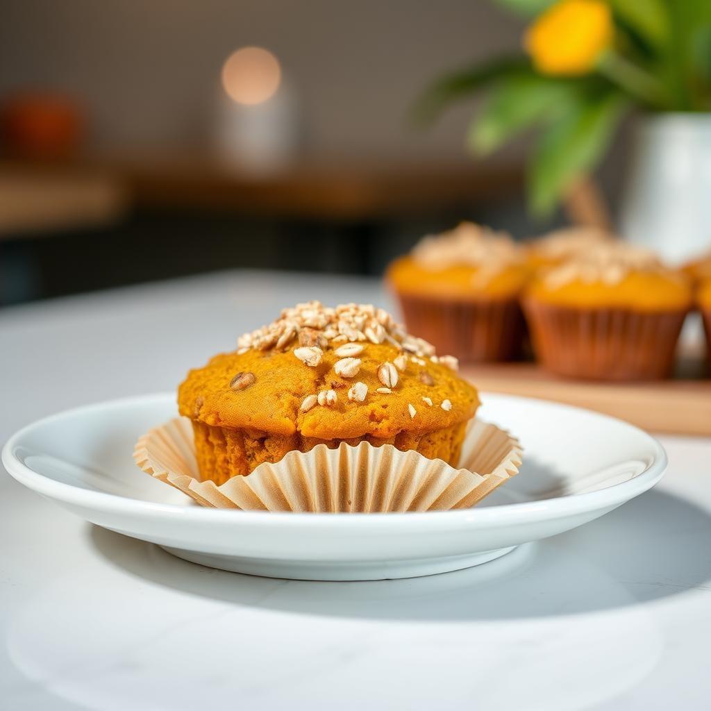 Spiced Pumpkin Breakfast Muffins with Oat Streusel