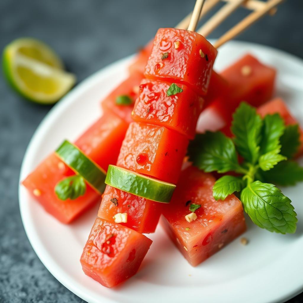 Chili-Lime Watermelon Skewers