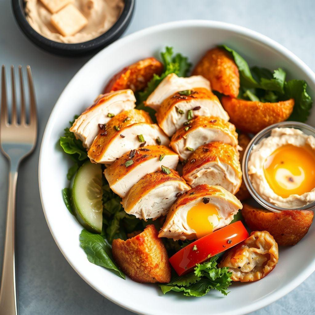 Mediterranean Chicken & Hummus Bowl Mediterranean Chicken & Hummus Bowl