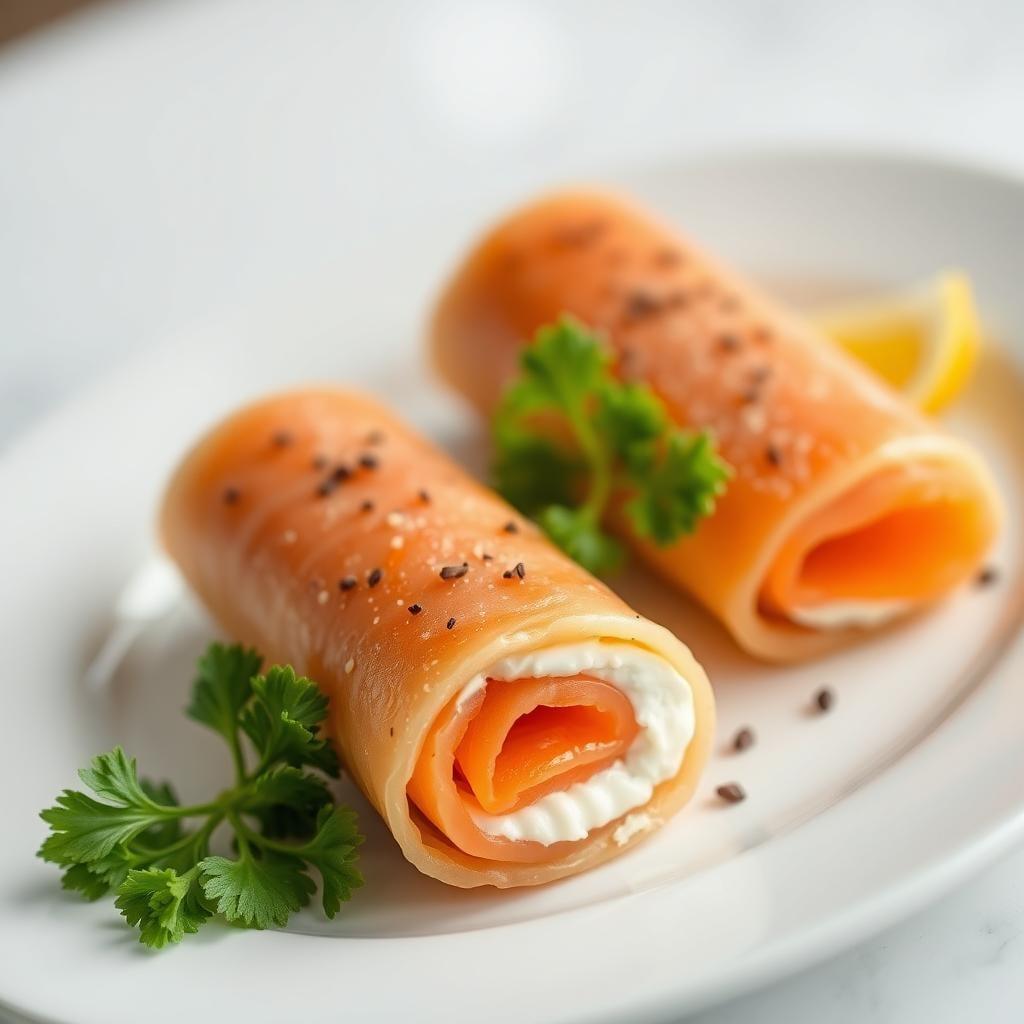 Smoked Salmon and Cream Cheese Roll-Ups Smoked Salmon and Cream Cheese Roll-Ups