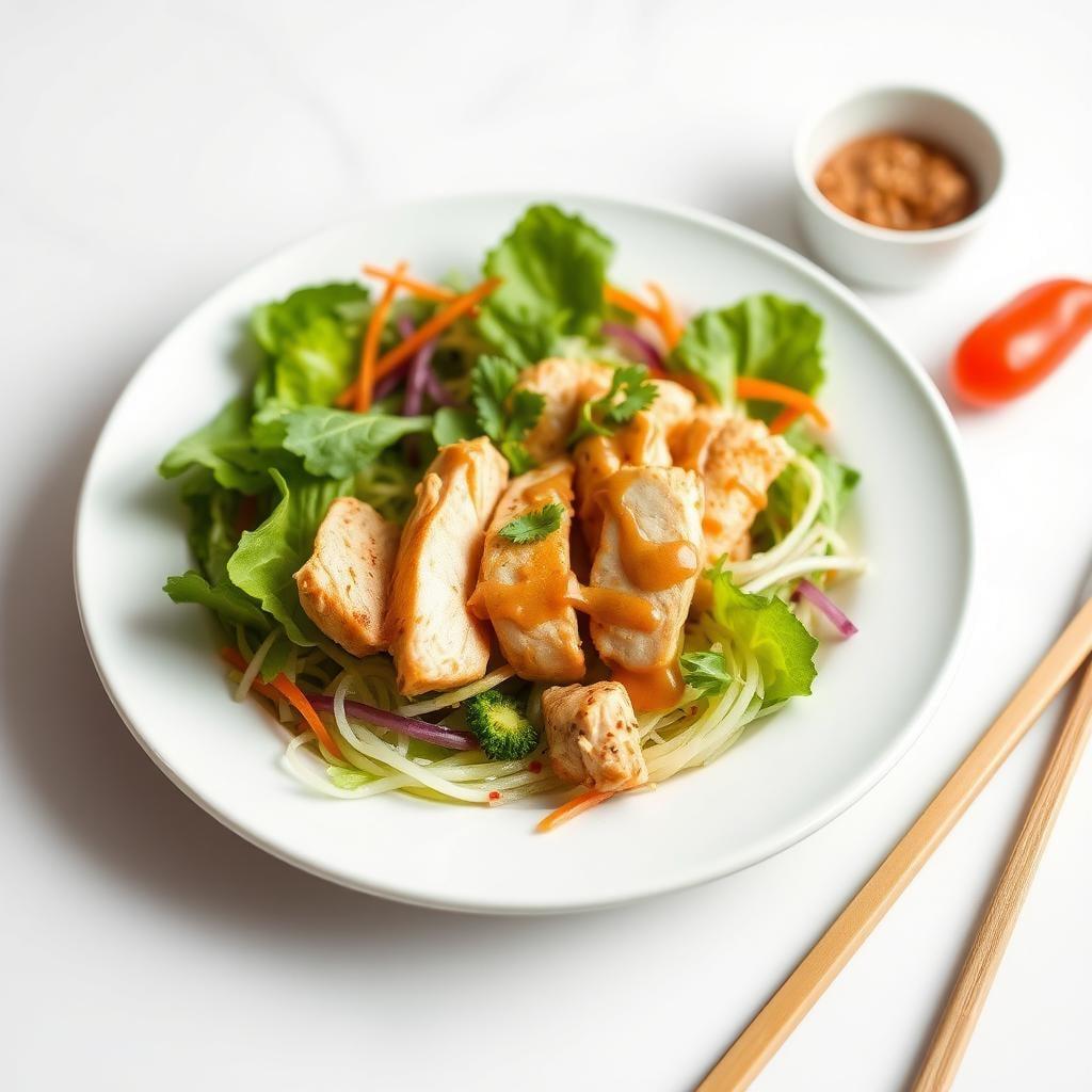 Thai-Inspired Chicken Salad with Peanut Dressing Thai-Inspired Chicken Salad with Peanut Dressing