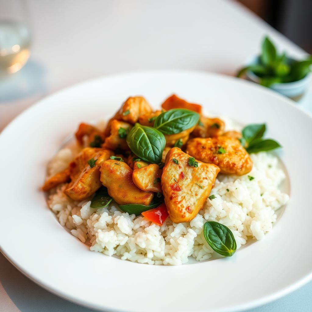 Thai Basil Chicken Stir-Fry with Jasmine Rice Thai Basil Chicken Stir-Fry with Jasmine Rice
