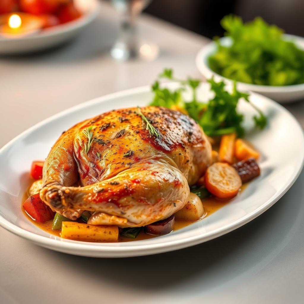 Herb-Roasted Chicken with Seasonal Vegetables Herb-Roasted Chicken with Seasonal Vegetables