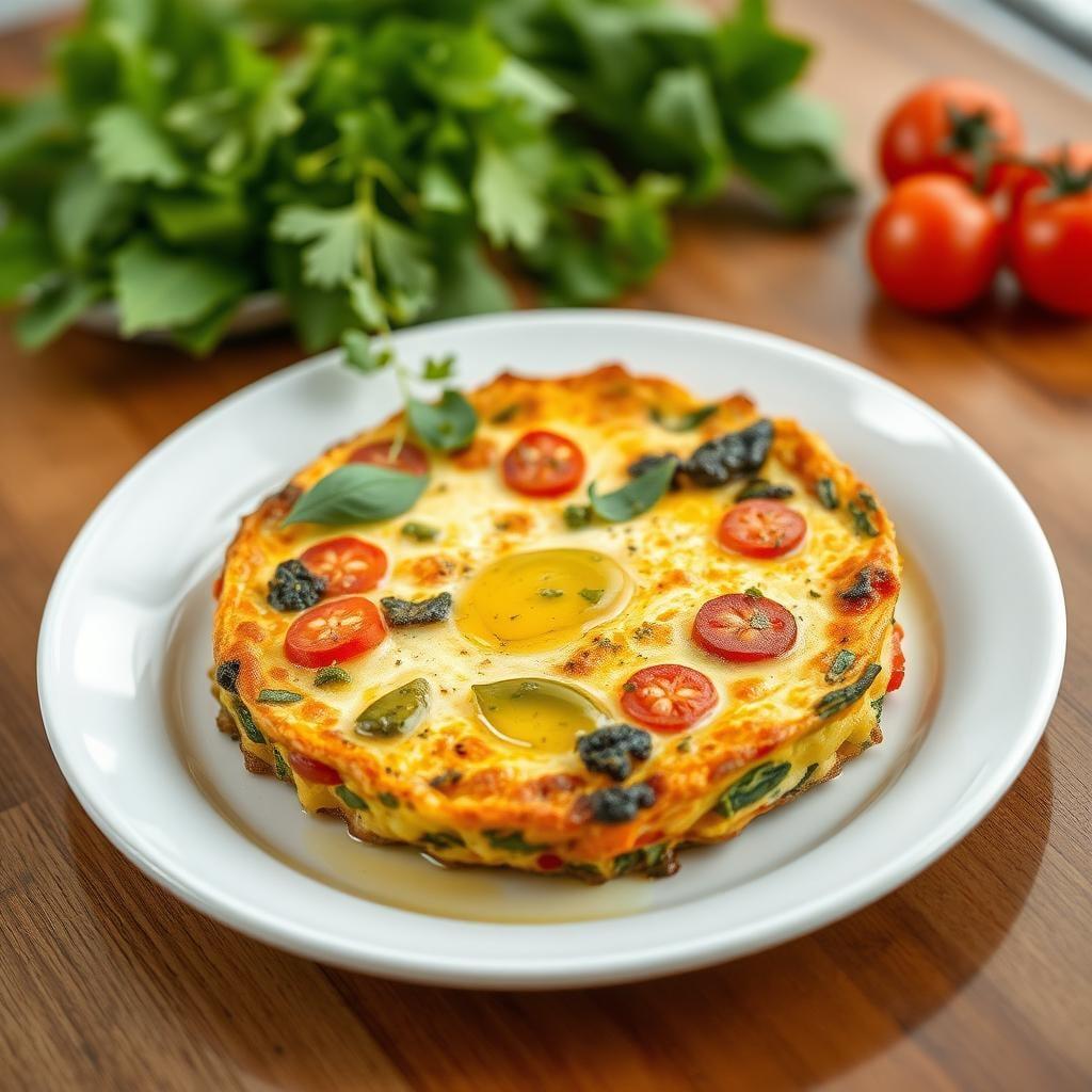 Mediterranean Vegetable Frittata with Herb-Infused Olive Oil Mediterranean Vegetable Frittata with Herb-Infused Olive Oil