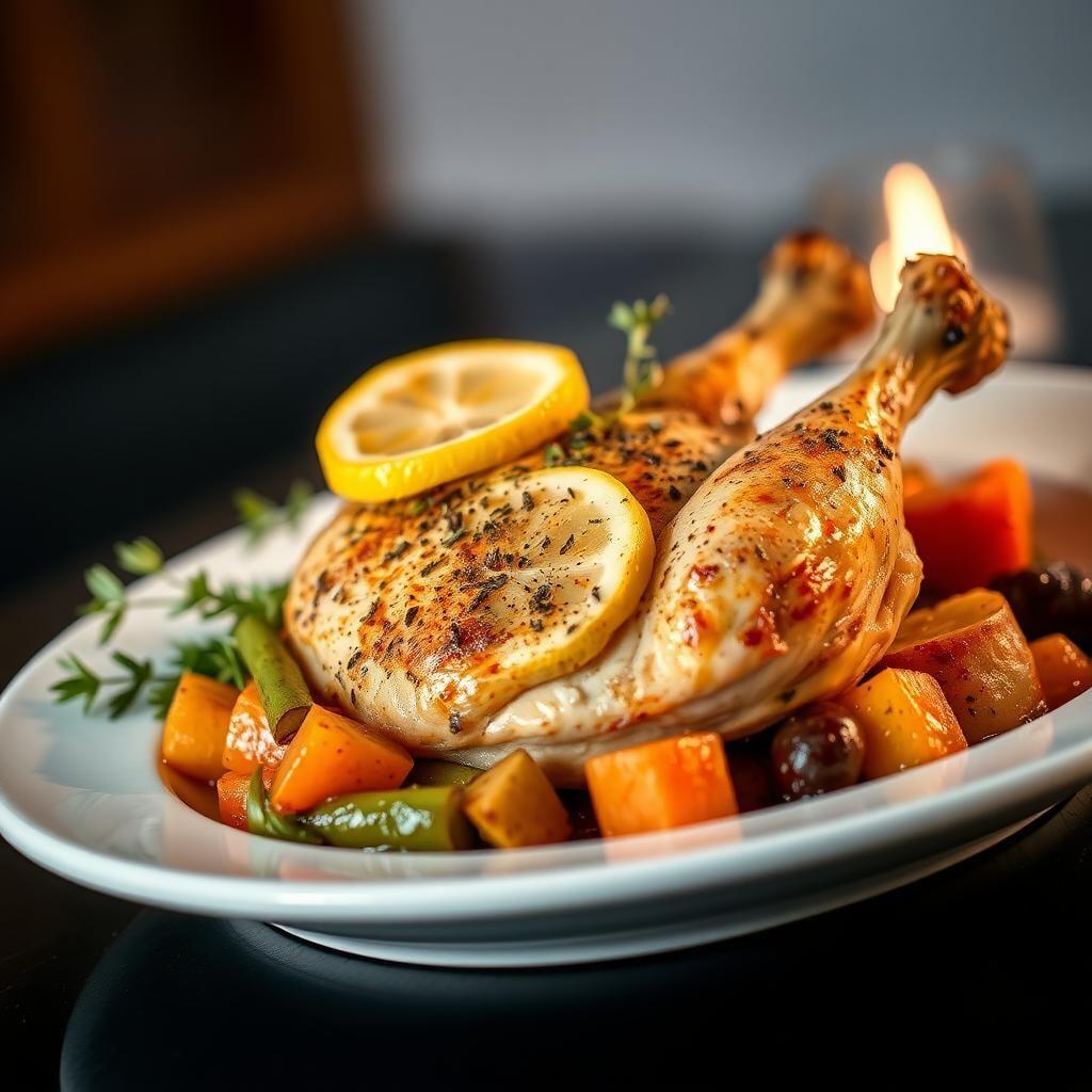 Lemon Herb Roasted Chicken with Seasonal Vegetables Lemon Herb Roasted Chicken with Seasonal Vegetables