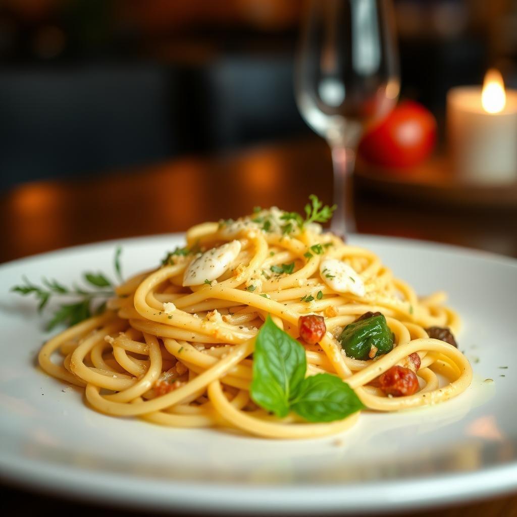 Mediterranean Pasta with Lemon Garlic Sauce Mediterranean Pasta with Lemon Garlic Sauce