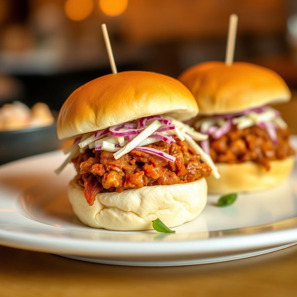 Easy Pulled Pork Sliders with Slaw Easy Pulled Pork Sliders with Slaw