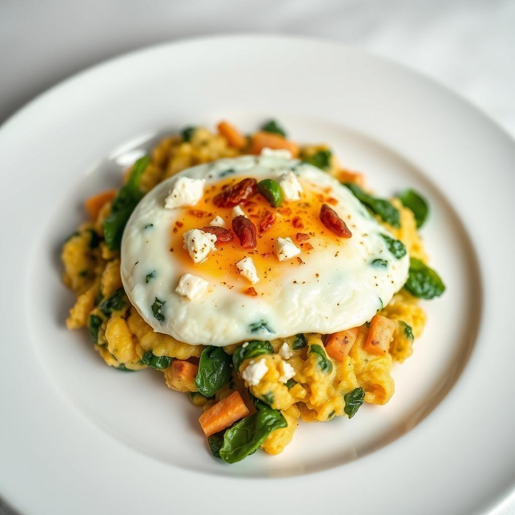 Spinach and Feta Egg White Scramble Spinach and Feta Egg White Scramble