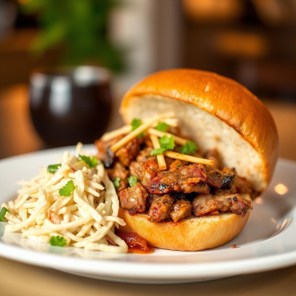 Smoky BBQ Pulled Pork Shoulder with Homemade Coleslaw Smoky BBQ Pulled Pork Shoulder with Homemade Coleslaw