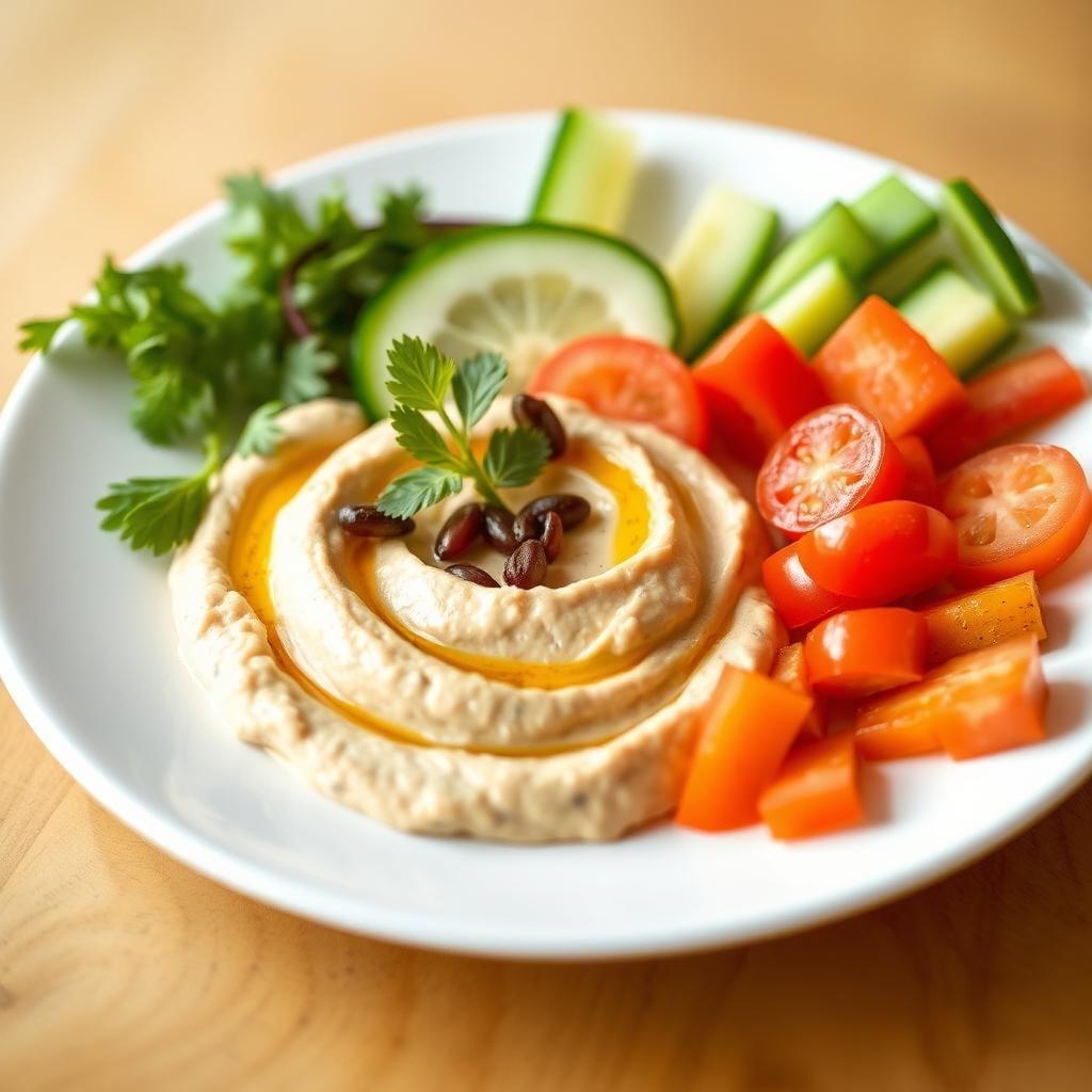 Homemade Hummus with Vegetable Crudités Homemade Hummus with Vegetable Crudités