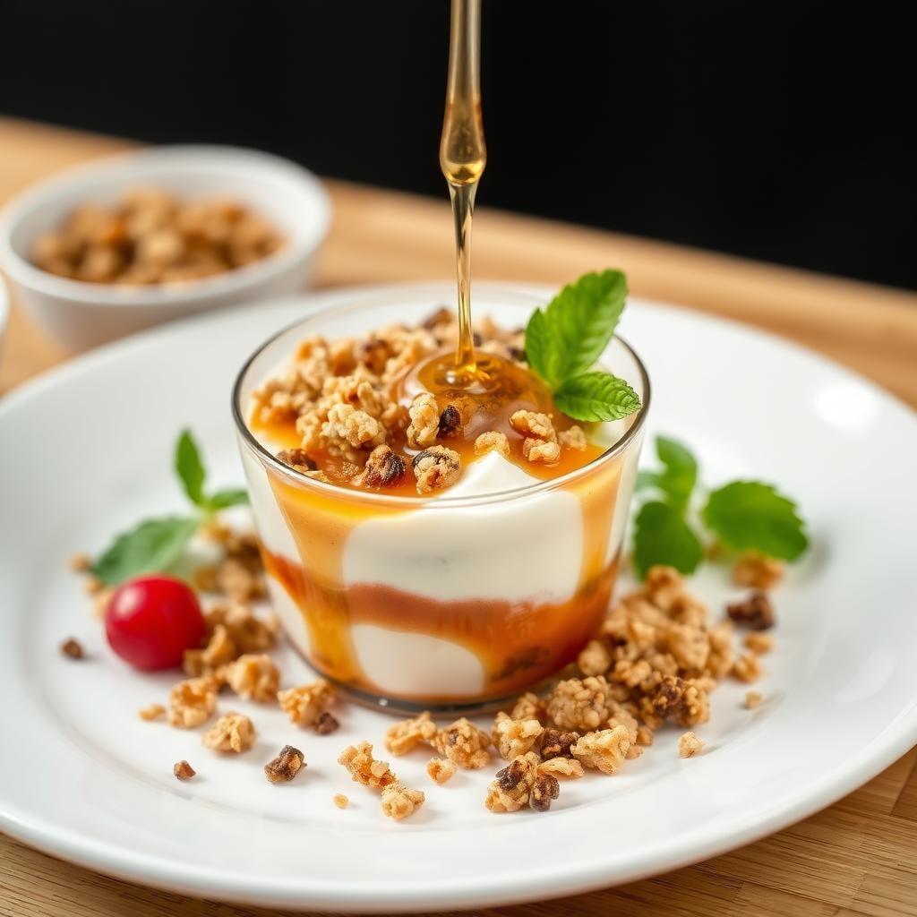 Greek Yogurt Parfait with Honey and Homemade Granola Greek Yogurt Parfait with Honey and Homemade Granola