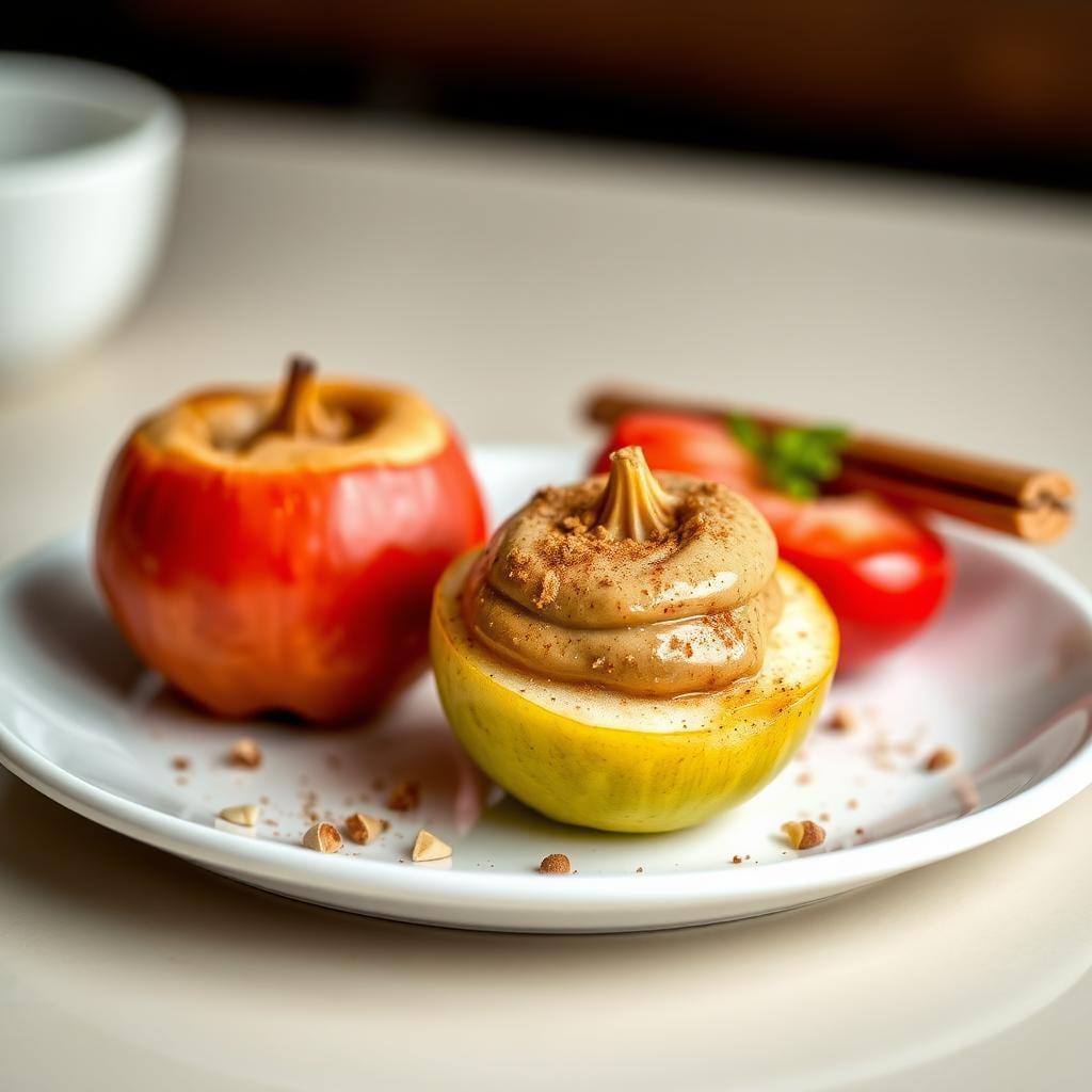 Baked Apple with Cinnamon and Almond Butter