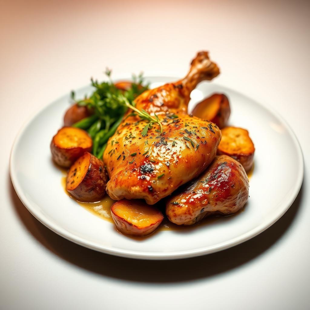 Easy Baked Chicken with Roasted Potatoes Easy Baked Chicken with Roasted Potatoes