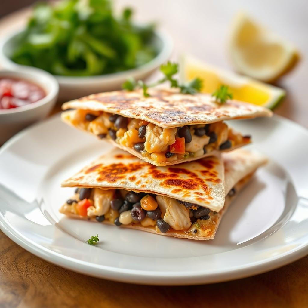 Leftover Chicken and Black Bean Quesadillas Leftover Chicken and Black Bean Quesadillas