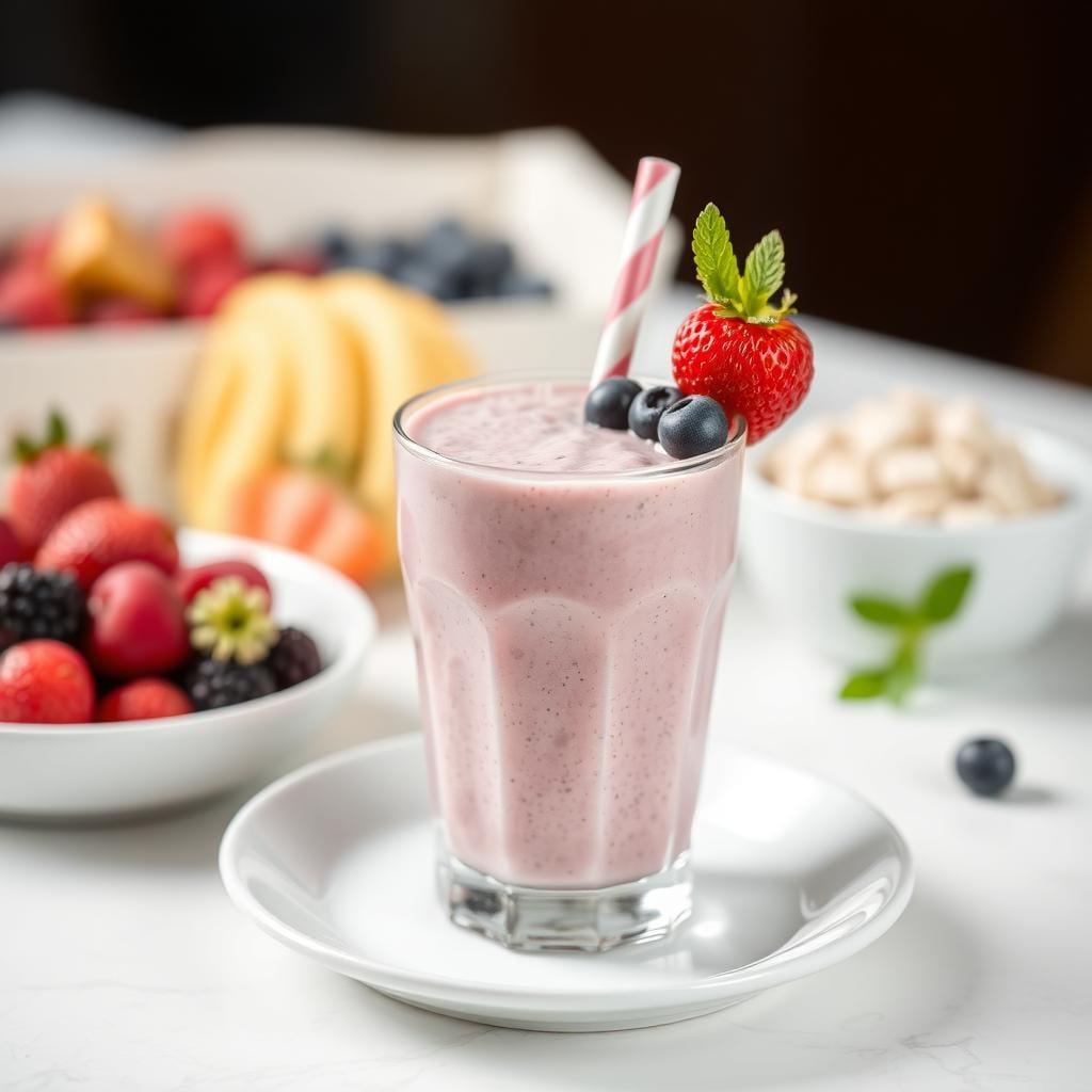 Whey Protein Smoothie with Berries Whey Protein Smoothie with Berries