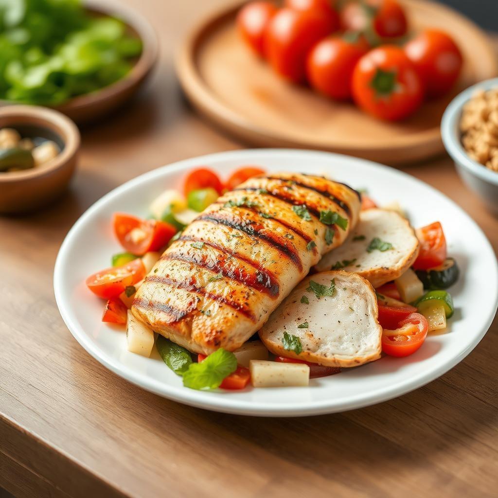 Grilled Vegetable and Chicken Antipasto Plate Grilled Vegetable and Chicken Antipasto Plate